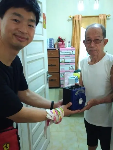 Sosialisasi audio speaker dan Film Yesus daerah Sei. Pinyuh 